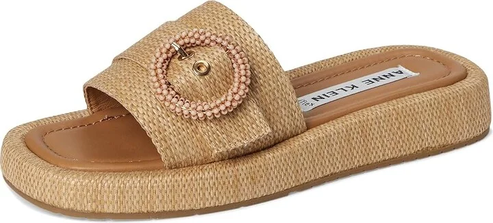 Anne Klein Starla Women's Sandals Dark Natural : 7.5 M, Rubber/Synthetic - Image 5