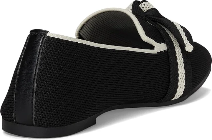 Anne Klein Tarese Women's Flat Shoes Black Cream : 6.5 M, Cotton/Polyester/Textile - Image 4