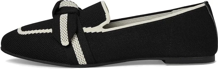 Anne Klein Tarese Women's Flat Shoes Black Cream : 6.5 M, Cotton/Polyester/Textile - Image 6