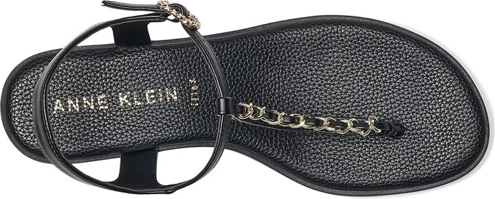 Anne Klein Tessa Women's Sandals Black Smooth : 9 M, Synthetic - Image 2