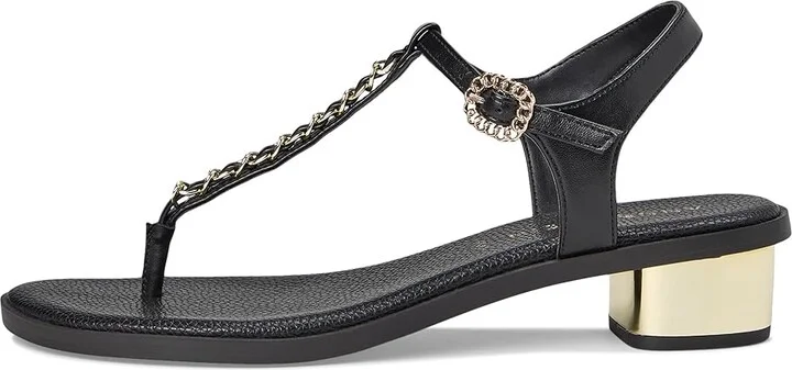 Anne Klein Tessa Women's Sandals Black Smooth : 9 M, Synthetic - Image 6