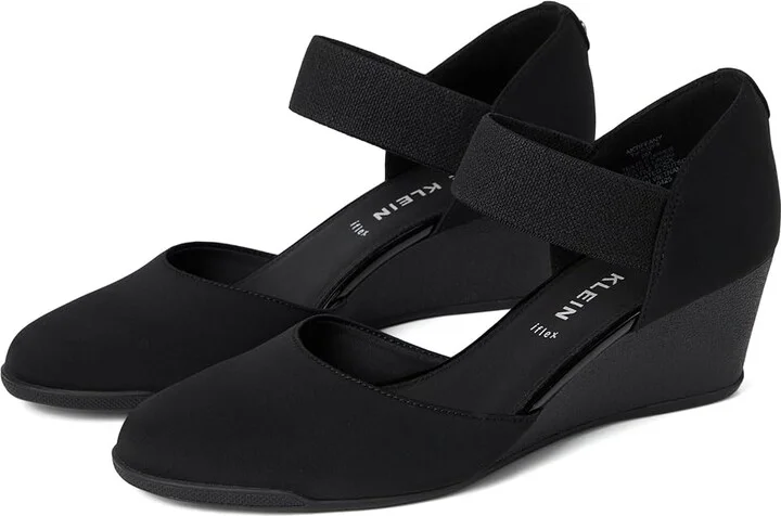 Anne Klein Tiffany High Women's Heels Black Stretch : 10 M