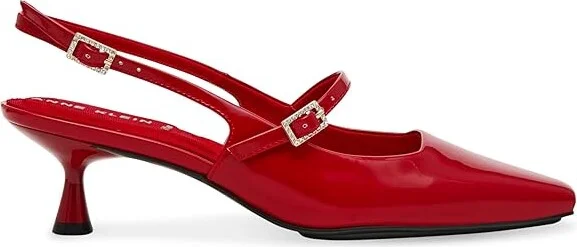 Anne Klein Tyra High Women's Heels Deep Red : 9.5 M, Synthetic - Image 6
