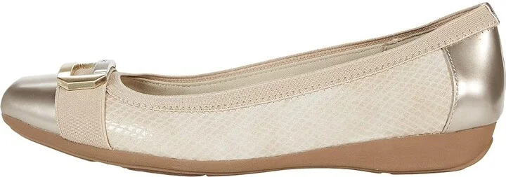 Anne Klein Uplift Flat Women's Shoes Beige : 8 M, Textile - Image 6
