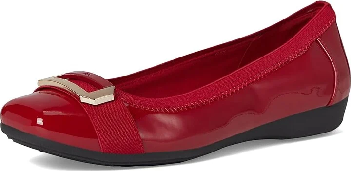 Anne Klein Uplift Women's Flat Shoes Deep Red : 5.5 M, Rubber - Image 5