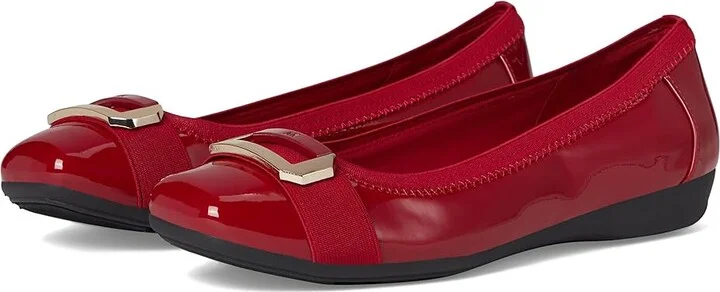Anne Klein Uplift Women's Flat Shoes Deep Red : 5.5 M, Rubber