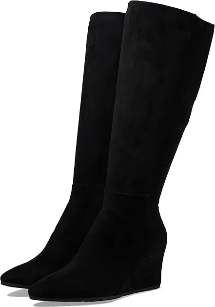 Anne Klein Vella-W Women's Boots Black Suede : 6 M, Synthetic
