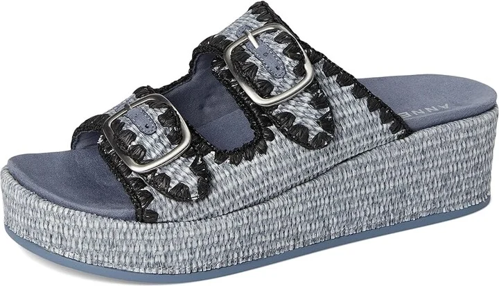 Anne Klein Vineyard Women's Wedge Shoes Blue Raffia : 10 M, Synthetic - Image 5