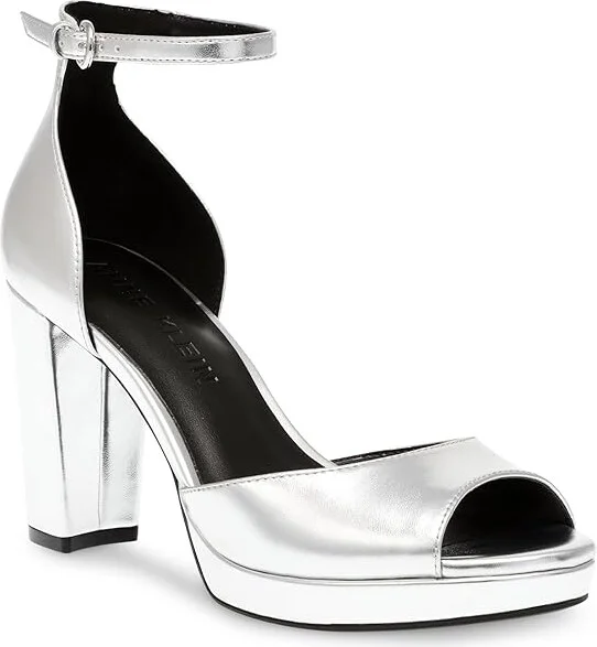 Anne Klein Vista-C Women's Sandals Silver : 10 M, Rubber
