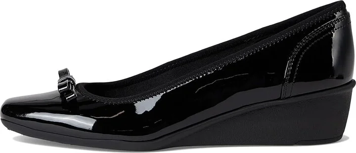 Anne Klein Wales Women's Shoes Black Patent : 7 M, Textile - Image 6