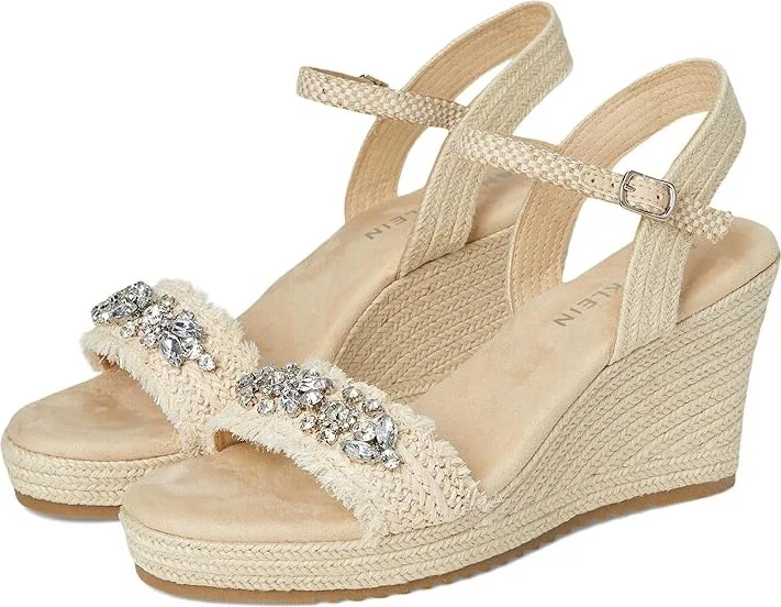 Anne Klein Wilton-c Women's Wedge Shoes Natural Raffia : 8.5 M, Synthetic