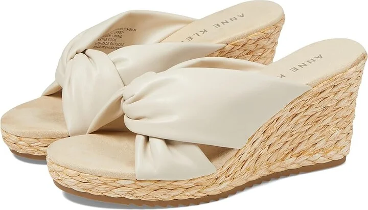 Anne Klein Winnie Women's Sandals White : 7 M, Rubber