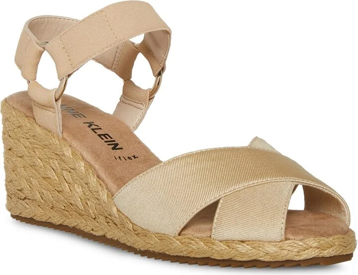 Anne Klein Womens Ellis Wedge Sandal