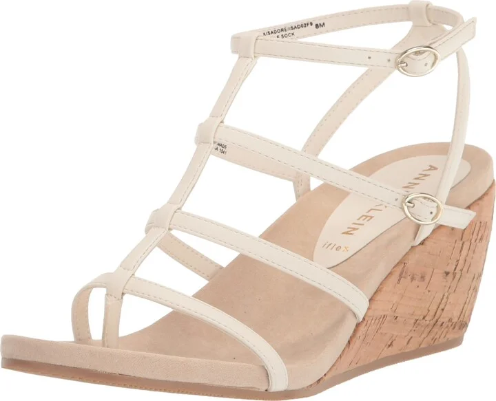 Anne Klein Womens Isadore Wedge Sandal