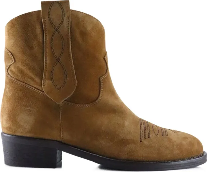 Anne suede Western ankle boots
