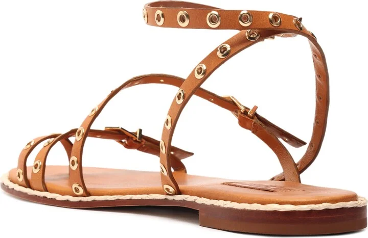Annete Ankle Strap Snakeskin Embossed Sandal - Image 2