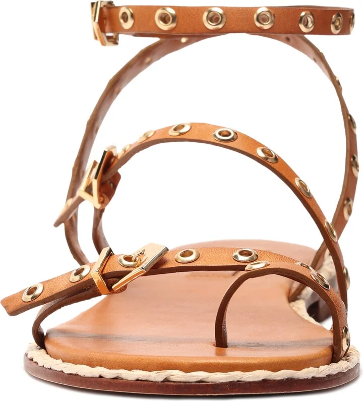 Annete Ankle Strap Snakeskin Embossed Sandal - Image 4
