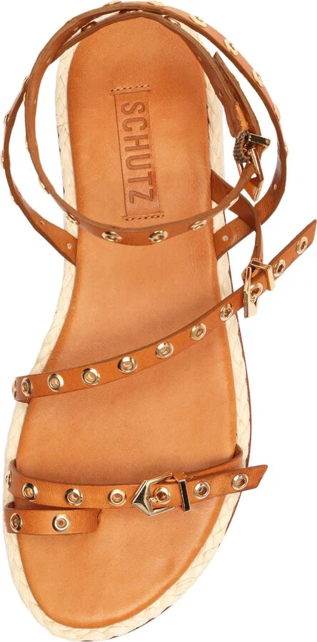 Annete Ankle Strap Snakeskin Embossed Sandal - Image 5