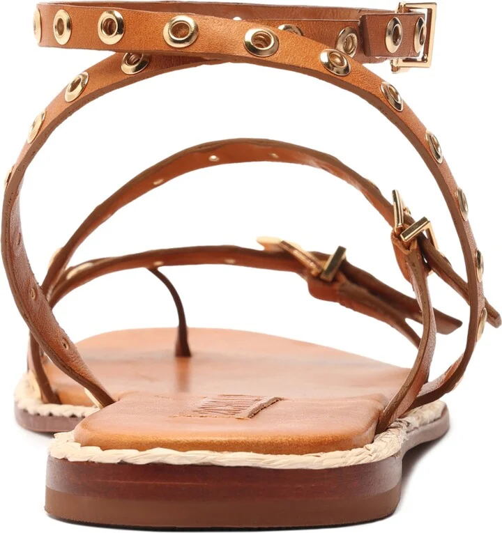 Annete Ankle Strap Snakeskin Embossed Sandal - Image 7