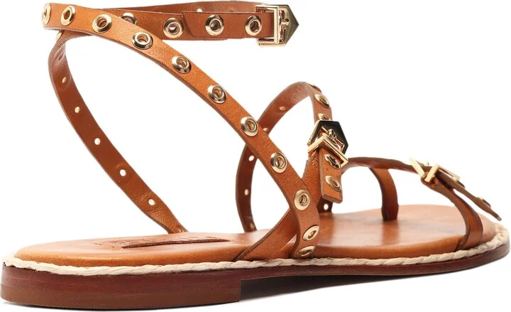 Annete Ankle Strap Snakeskin Embossed Sandal - Image 10