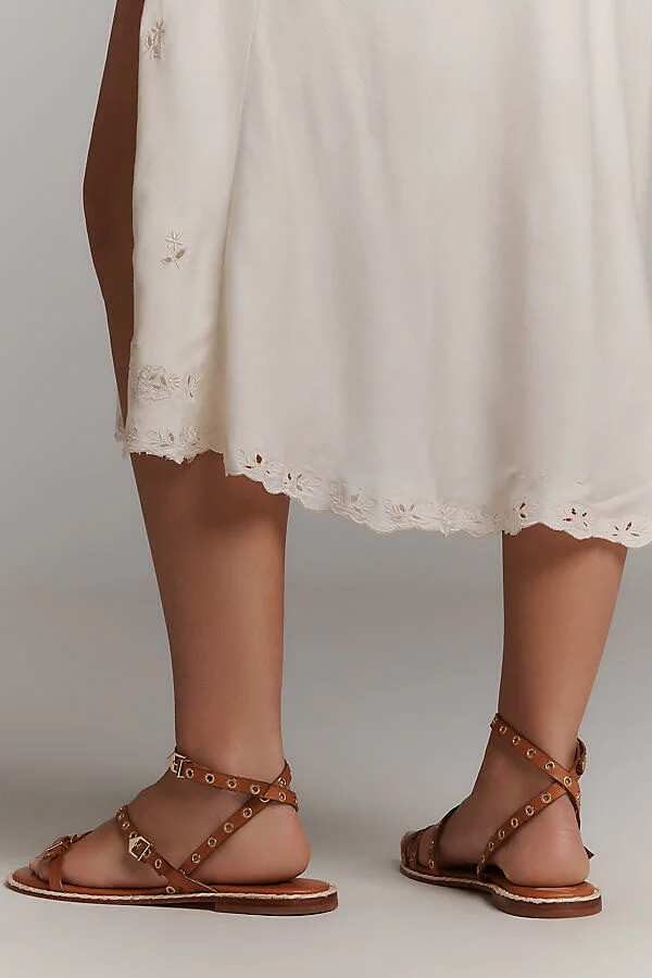 Annete Strappy Toe-Ring Flat Sandals - Image 3