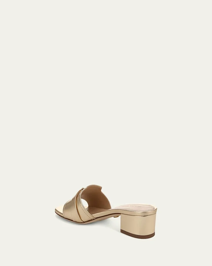 Annette Metallic Medallion Mule Sandals - Image 3
