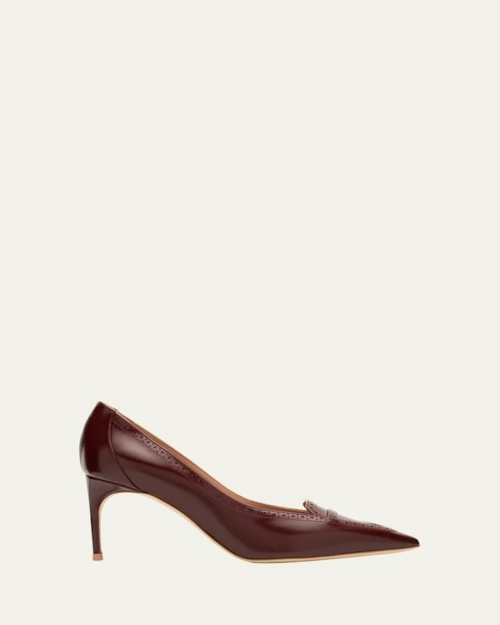 Annette Pointed-Toe Leather Pumps