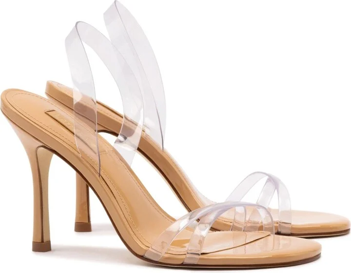 Annie Sandal In Tan Leather and Vinyl - Image 2