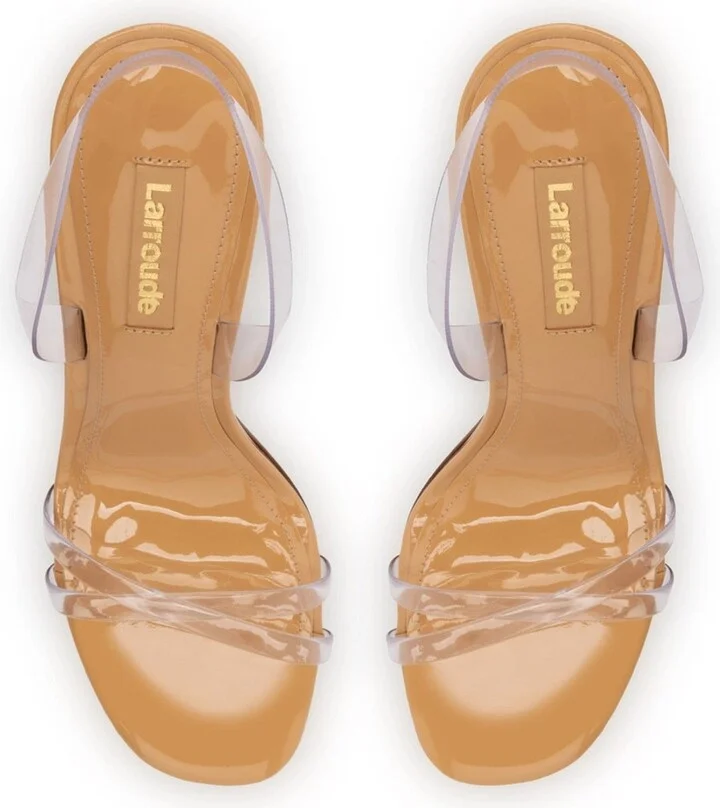 Annie Sandal In Tan Leather and Vinyl - Image 3