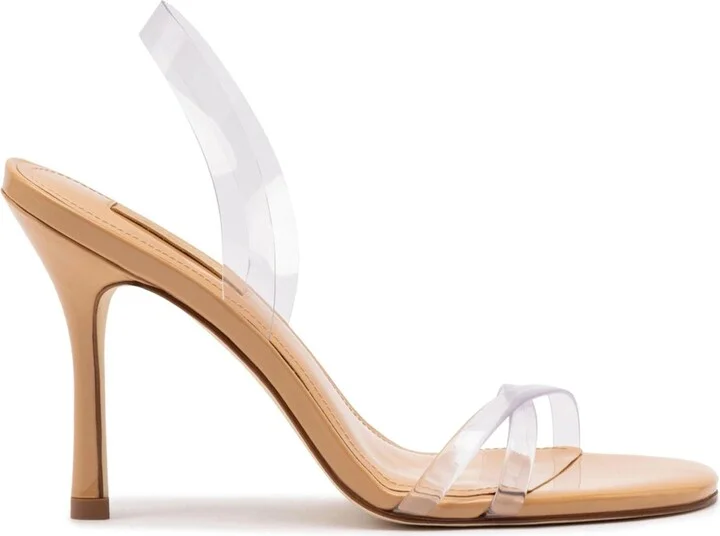 Annie Sandal In Tan Leather and Vinyl