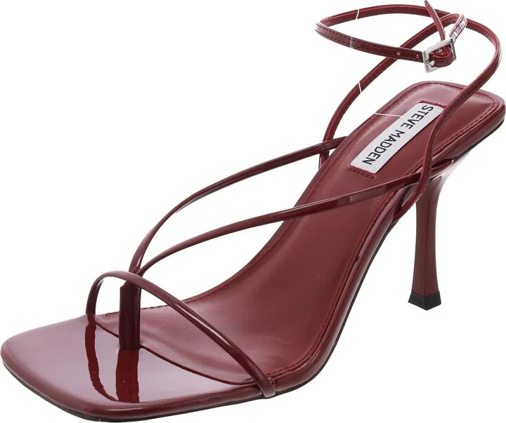 Annie Womens Faux Leather Thong Slingback Heels