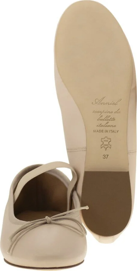 Anniel Leather Ballerina And Elastic Band - Image 5