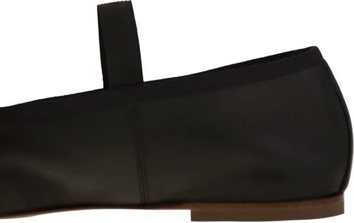 Anniel Leather Ballerina And Elastic Band - Image 7