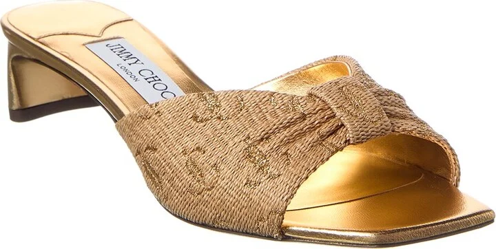 Annika 35 Raffia & Leather Sandal