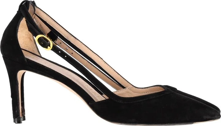Anny Cutout Pumps in Black Suede