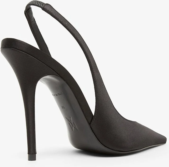 Anok 105 black satin slingback pumps - Image 2