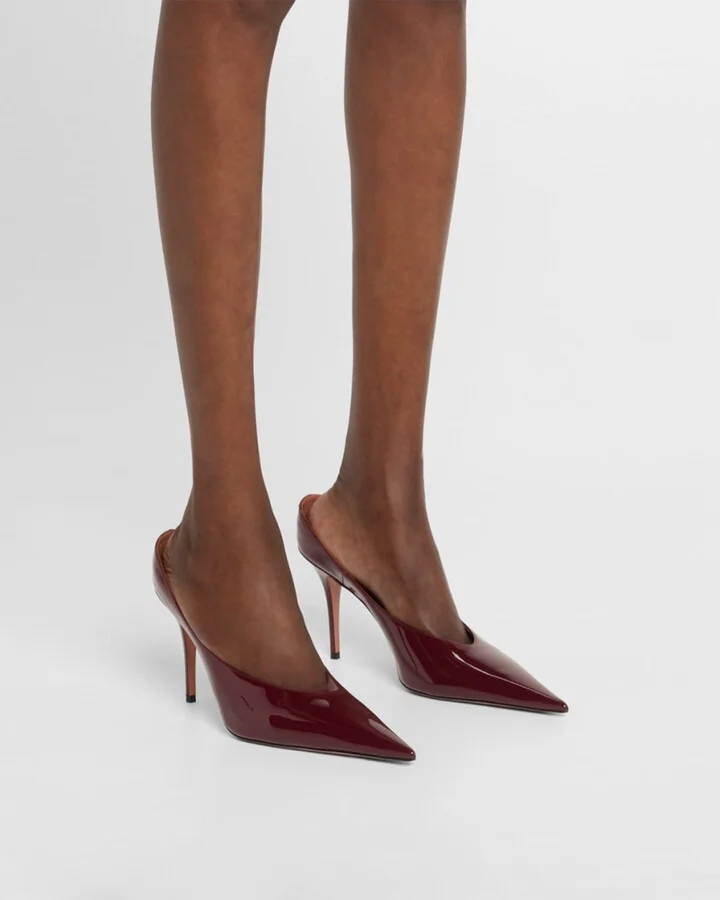 Anok Patent Leather Mule Pumps - Image 5