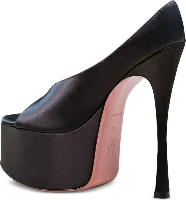 Anok satin platform pumps - Image 2