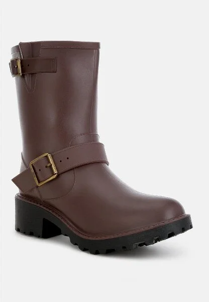 Anong Harness Detail Calf Boots Women - Image 2
