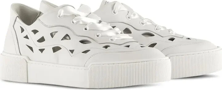 Anouk cut-out lace-up sneakers - Image 2