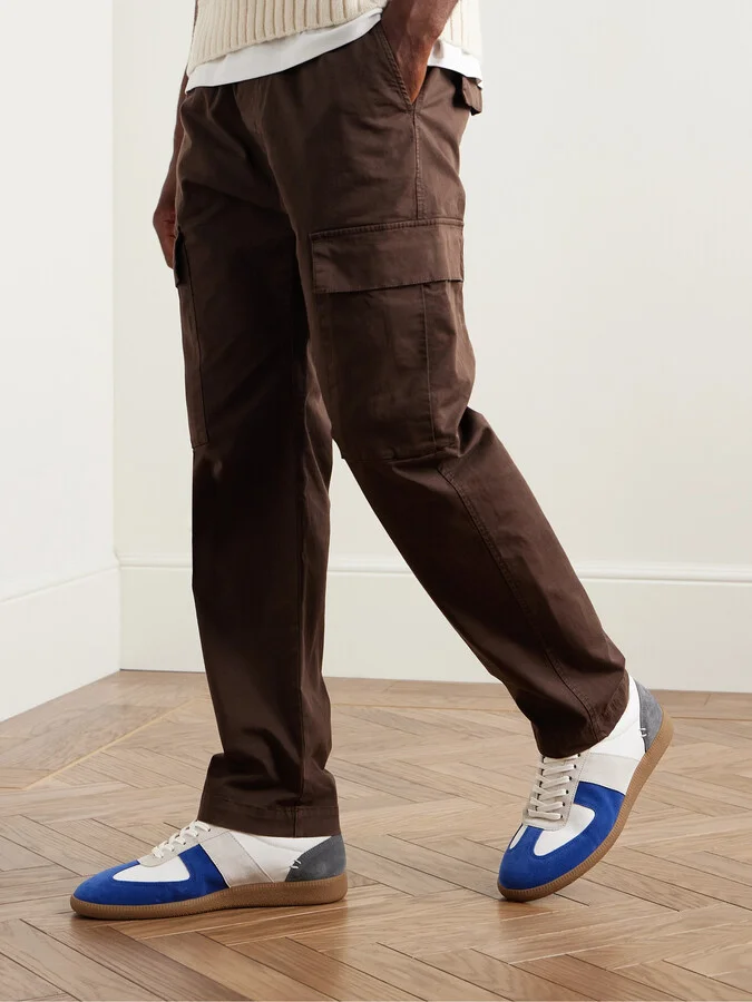 Ansel Colour-Block Suede and Leather Sneakers - Image 2