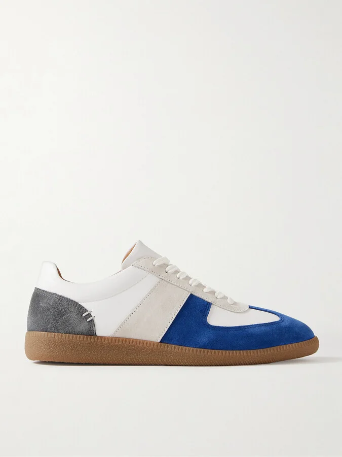 Ansel Colour-Block Suede and Leather Sneakers