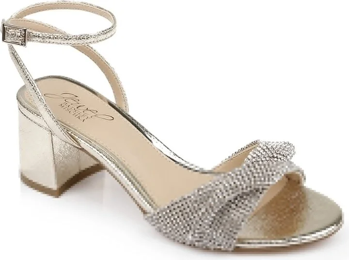 Ansley Metallic Mesh Block Heel