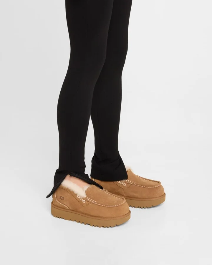 Ansley Suede Shearling Slip-On Loafers - Image 4