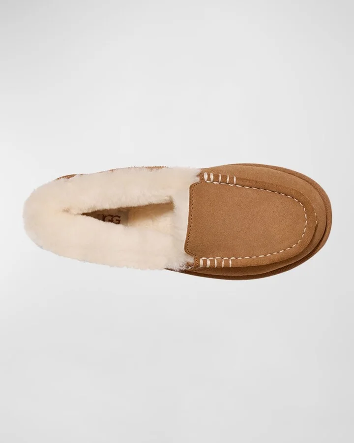 Ansley Suede Shearling Slip-On Loafers - Image 6