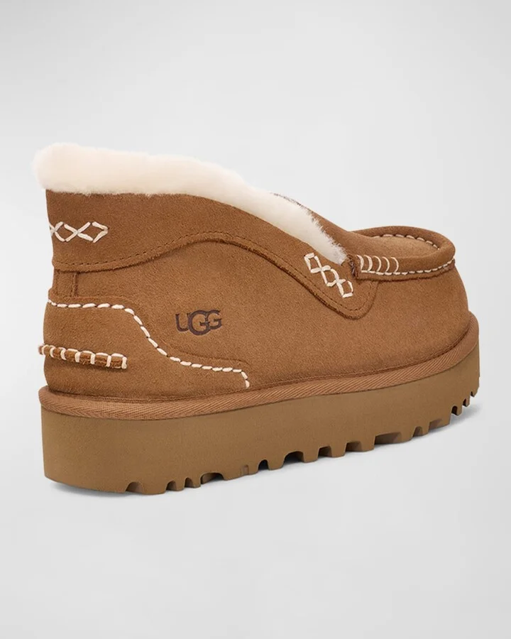 Ansley Suede Shearling Slip-On Loafers - Image 10