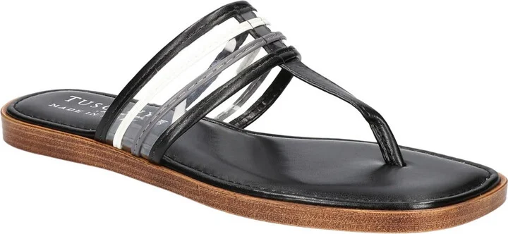 antea Womens Leather Slip On Flatform Sandals