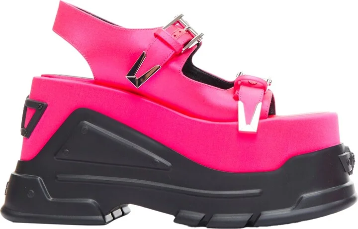 Anthem 120 Tropical Satin Platform Chunky Sandals