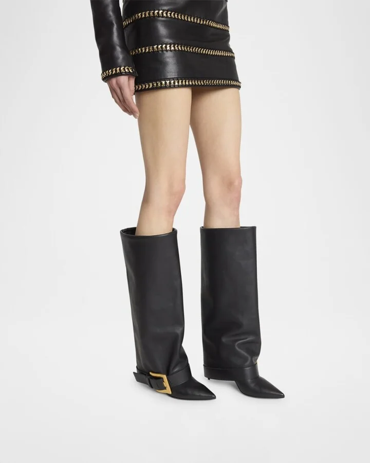 Anthem Leather Buckle Knee-High Boots - Image 5