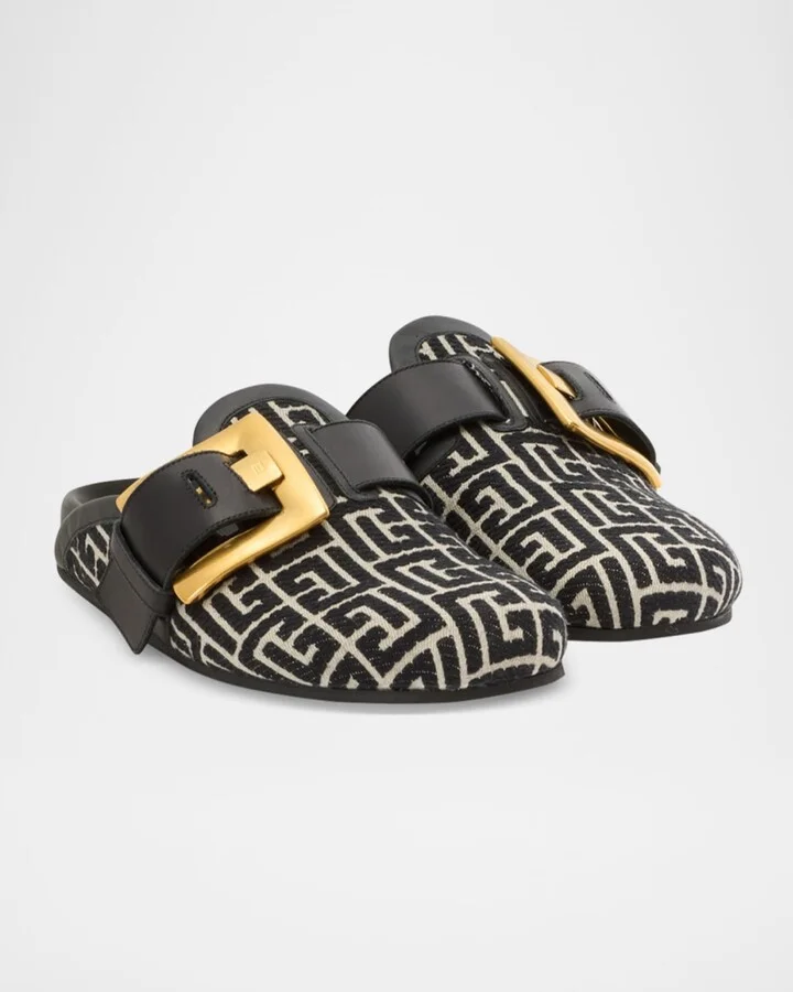 Anthem Monogram Jacquard Mules - Image 4